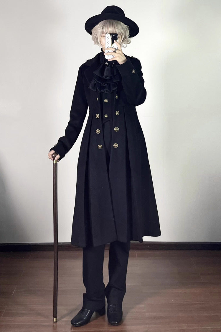 Paranoid's Punishment  Wool Long Sleeves Slim Gothic Lolita Trench Coat 4 Colors