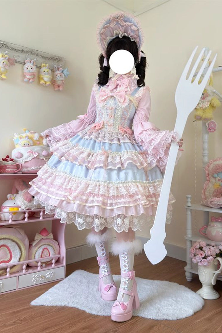 Blue Star Love Song Ruffle Hanayome Bowknot Lace Sweet Lolita Jsk Dress