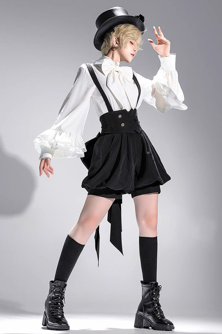 White Long Sleeves Vintage Elegant Prince Ouji Fashion Lolita Blouse