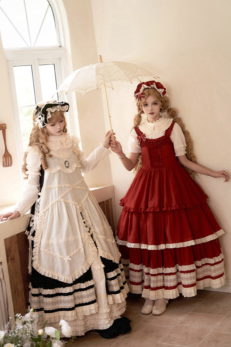 Black Lily Multi-Layered Ruffle Lace Classic Elegant Lolita Jsk Dress
