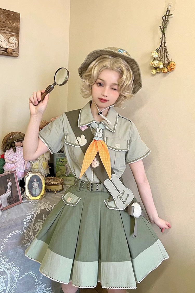 Green Bunny's Spring Journey Ouji Lolita Skirt