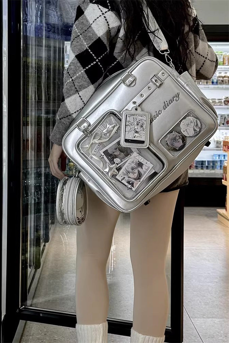 Classic Large Capacity Embroidered Crossbody Lolita Itabag 3 Colors