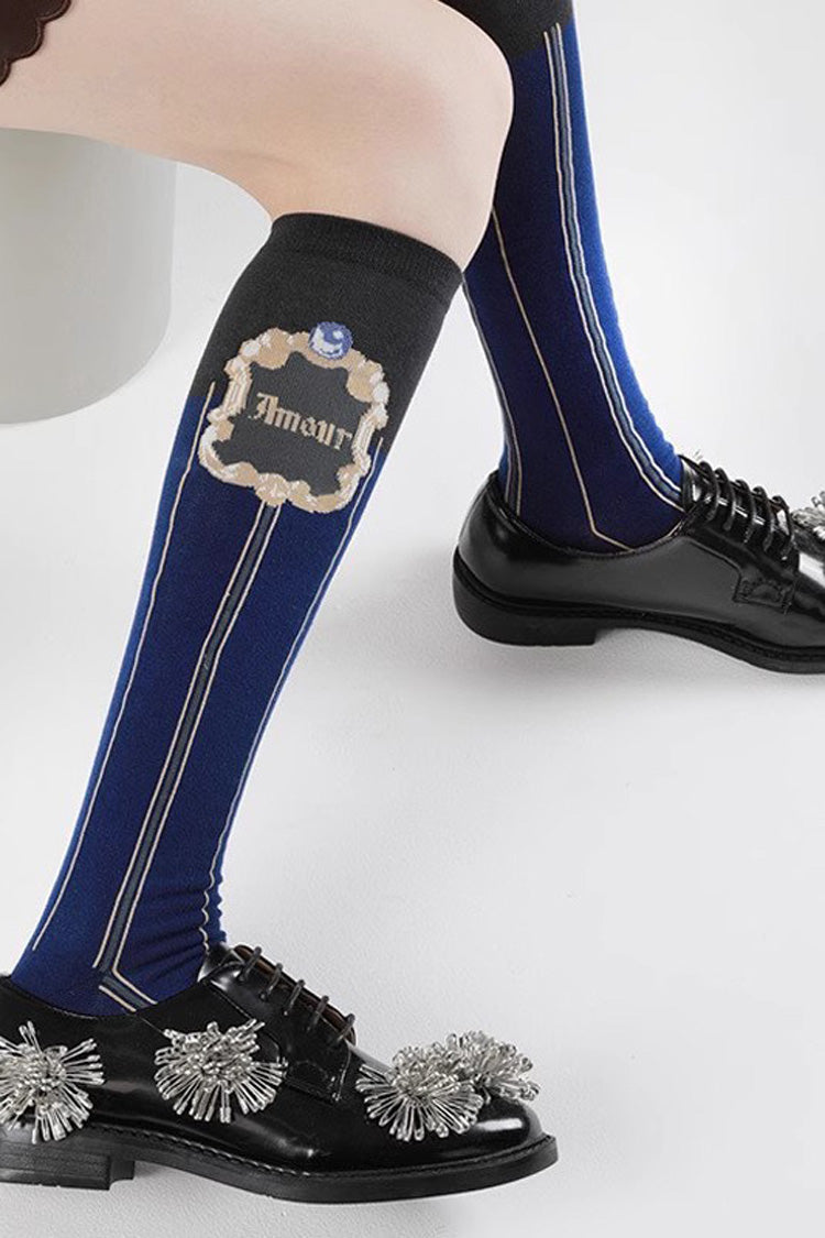 Pearl Knee-High Print Sweet Lolita Socks 4 Colors