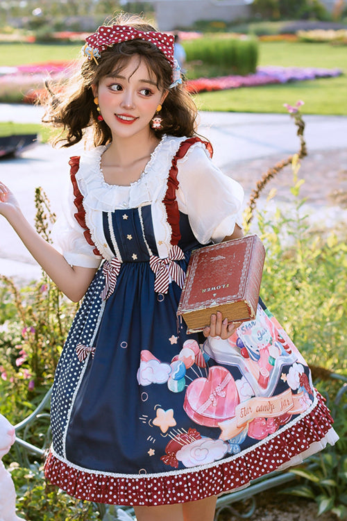 Candy Jar Print Ruffled Sweet Lolita JSK Dress