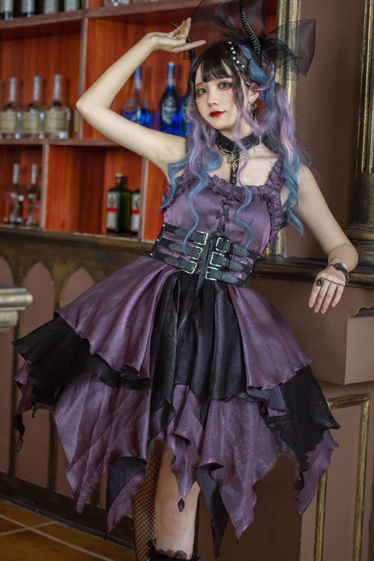 Purple Seven Deadly Sins: Lust Multi-Layered Irregular Gothic Lolita Jsk Dress