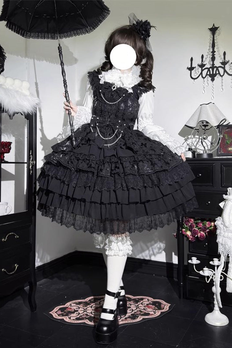 Love Feather Multi-Layered Hanayome Bowknot Lace Sweet Gorgeous Lolita Jsk Dress 4 Colors