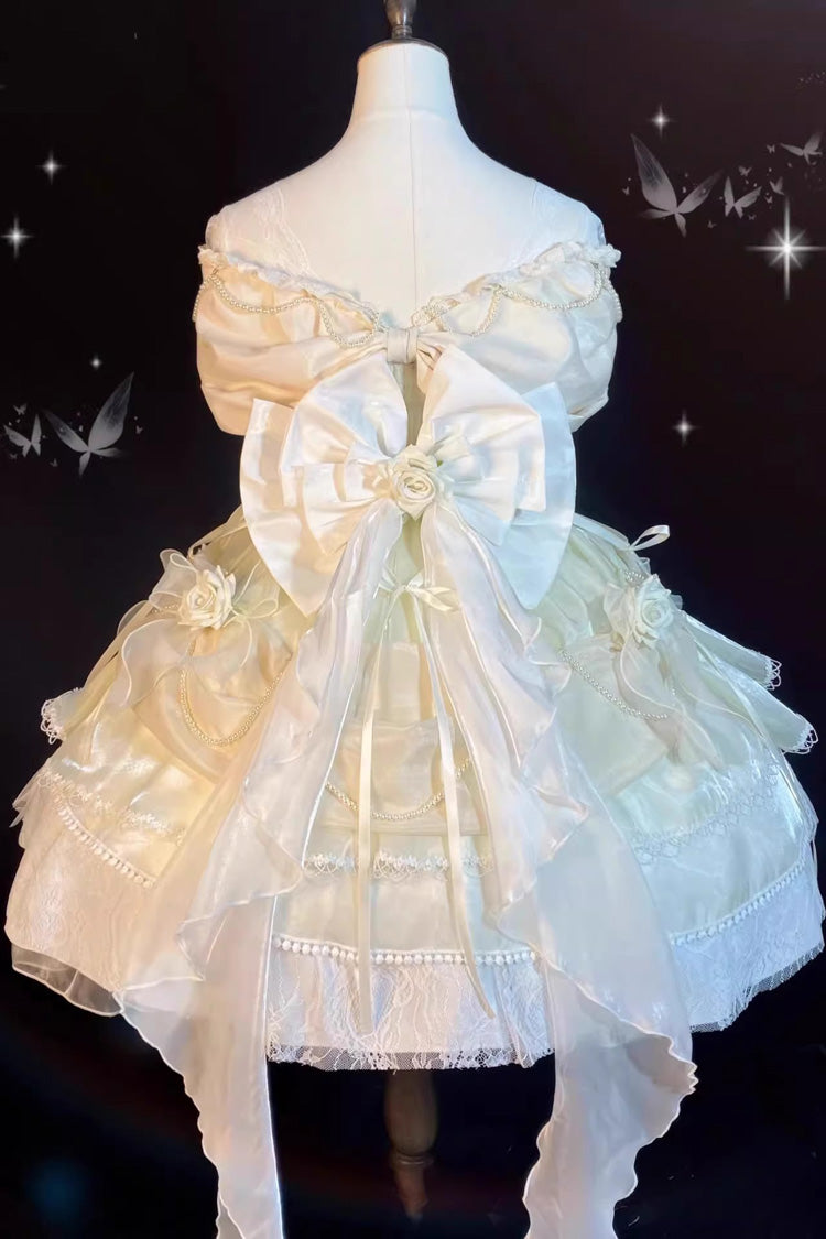Ivory Hanayome Cardigan Elegant Princess Sweet Lolita Strapless Dress
