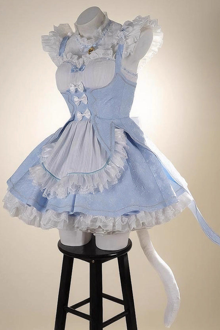 Ram Rem Ruffle Bowknot Sweet Japanese Lolita Jsk Dress Set 2 Colors