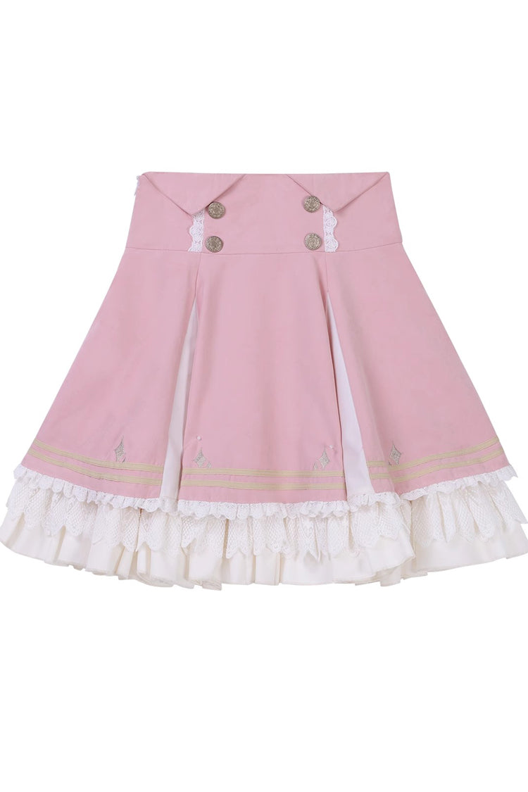 Pink Messenger of Heaven Ruffle Sweet Princess Lolita Skirt