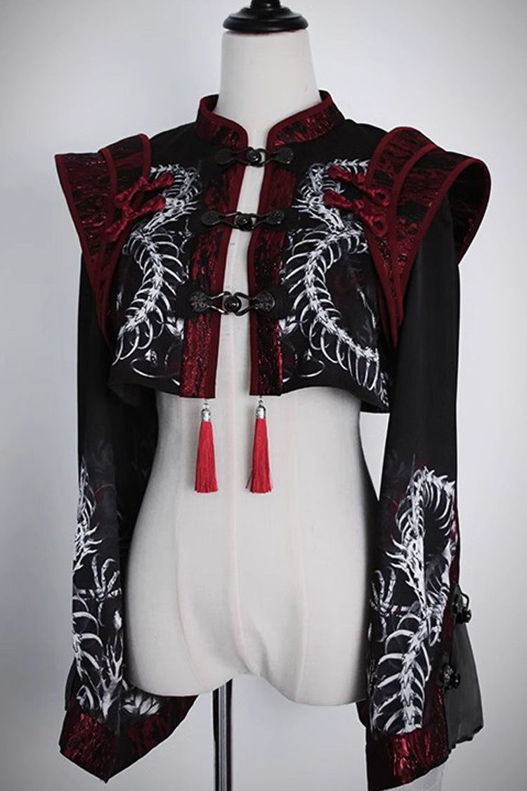 Bone Dragon Long Sleeves Print Ouji Fashion Classic Lolita Coat 2 Colors