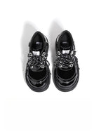 Lolita Shoes Black Chunky Platform Derby Shoes Sweet Cool Japanese Casual Lugg Sole Oxfords for Women