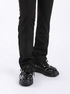 Black pants and shoes on a white background
