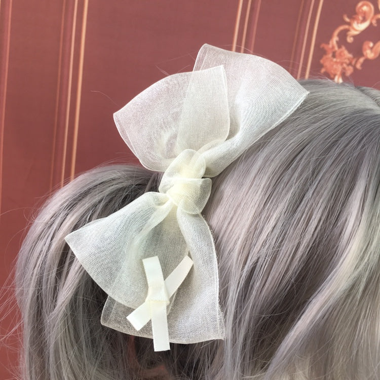 Bow Hairpin Cute Lolita Hair Accessories Milk Yellow Headgear
