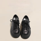 Lolita Shoes Brown Chunky Black Platform Derby Shoes 6cm Height Increase British Style Leather Oxfords for Women