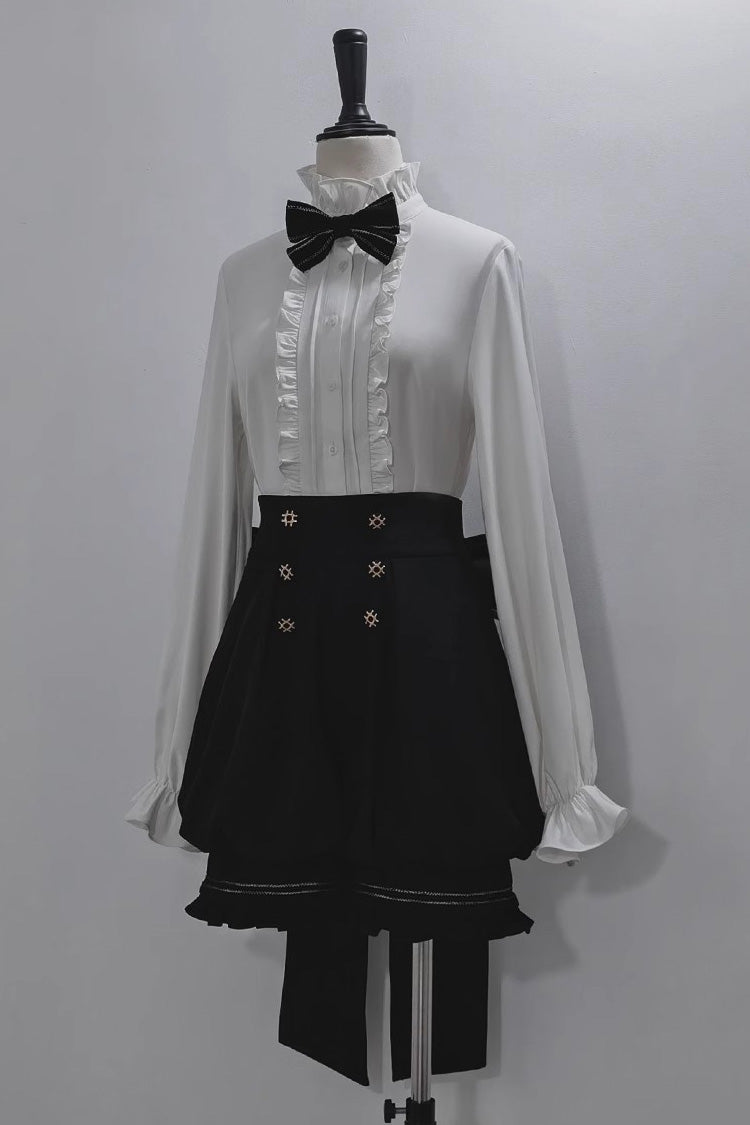 White Anxious Rabbit Long Sleeves Ouji Fashion Gothic Lolita Blouse