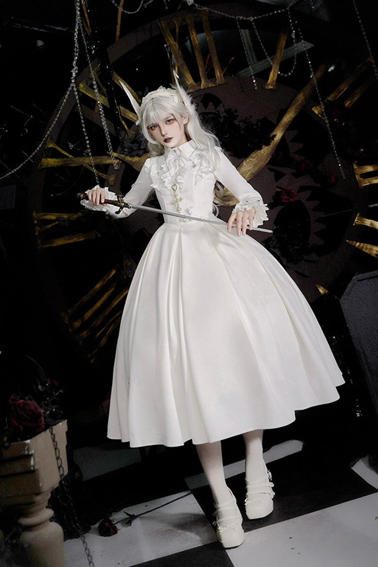 Night Poems Embroidery Fishbone Gothic Lolita Corset Dress 2 Colors
