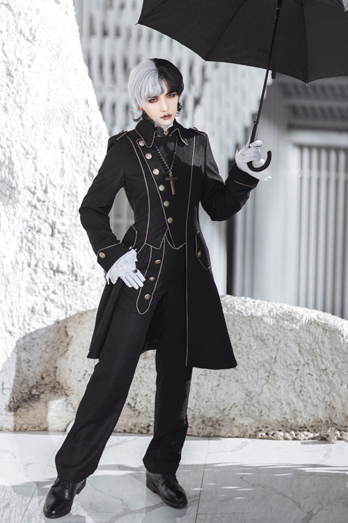 Black Vintage Immortal Paperless Covenant Ouji Lolita Coat