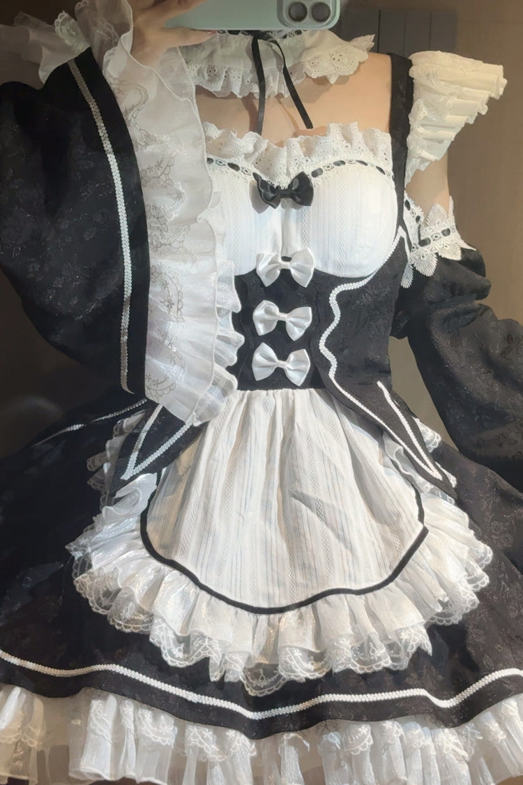 Ram Rem Ruffle Bowknot Sweet Japanese Lolita Jsk Dress Set 2 Colors