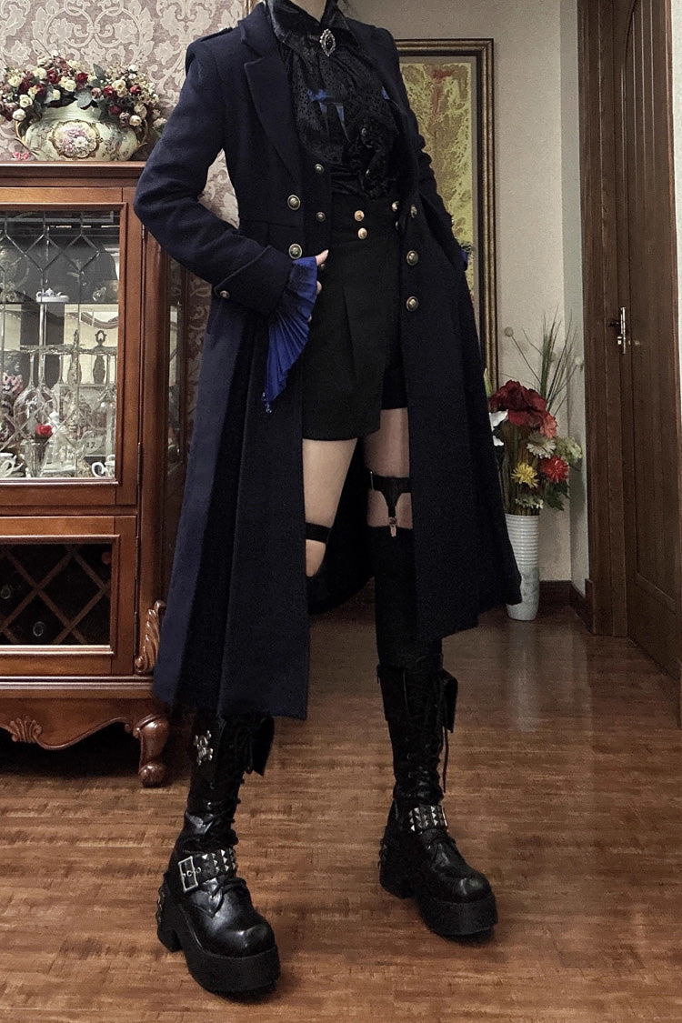 Paranoid's Punishment  Wool Long Sleeves Slim Gothic Lolita Trench Coat 4 Colors