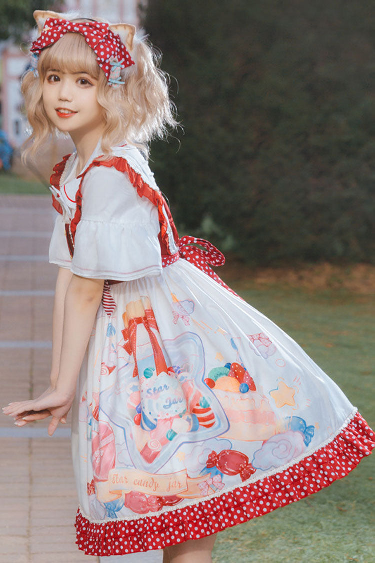 Candy Gift Polka Point Print Princess Sweet Lolita JSK Dress
