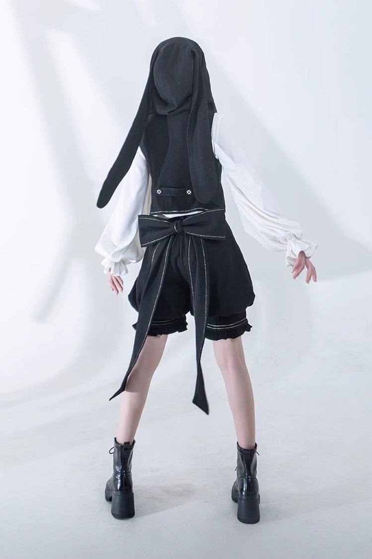 White Anxious Rabbit Long Sleeves Ouji Fashion Gothic Lolita Blouse