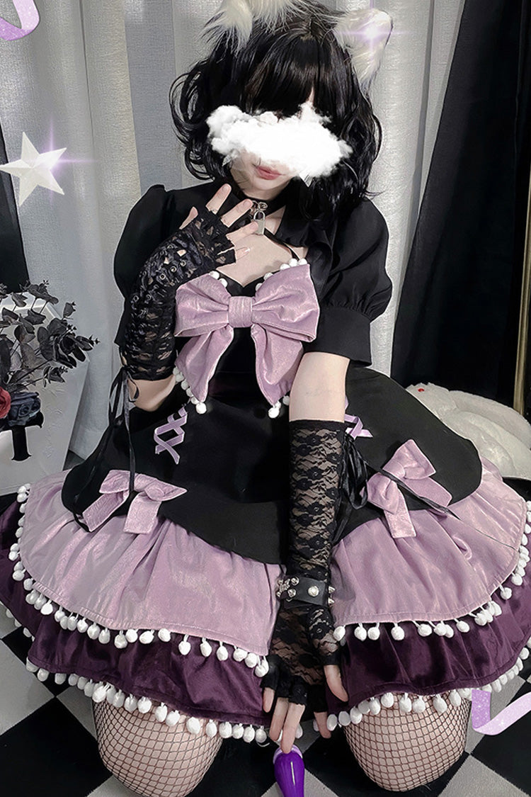 Multicolor Confession Function Series Bowknot Woolen Sweet Lolita JSK Dress 5 Colors