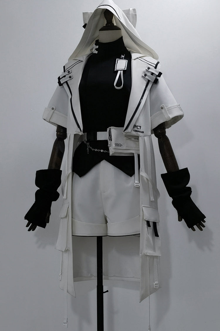 White White Cat Functional Style Ouji Fashion Prince Handsome Lolita Cat Ears Coat