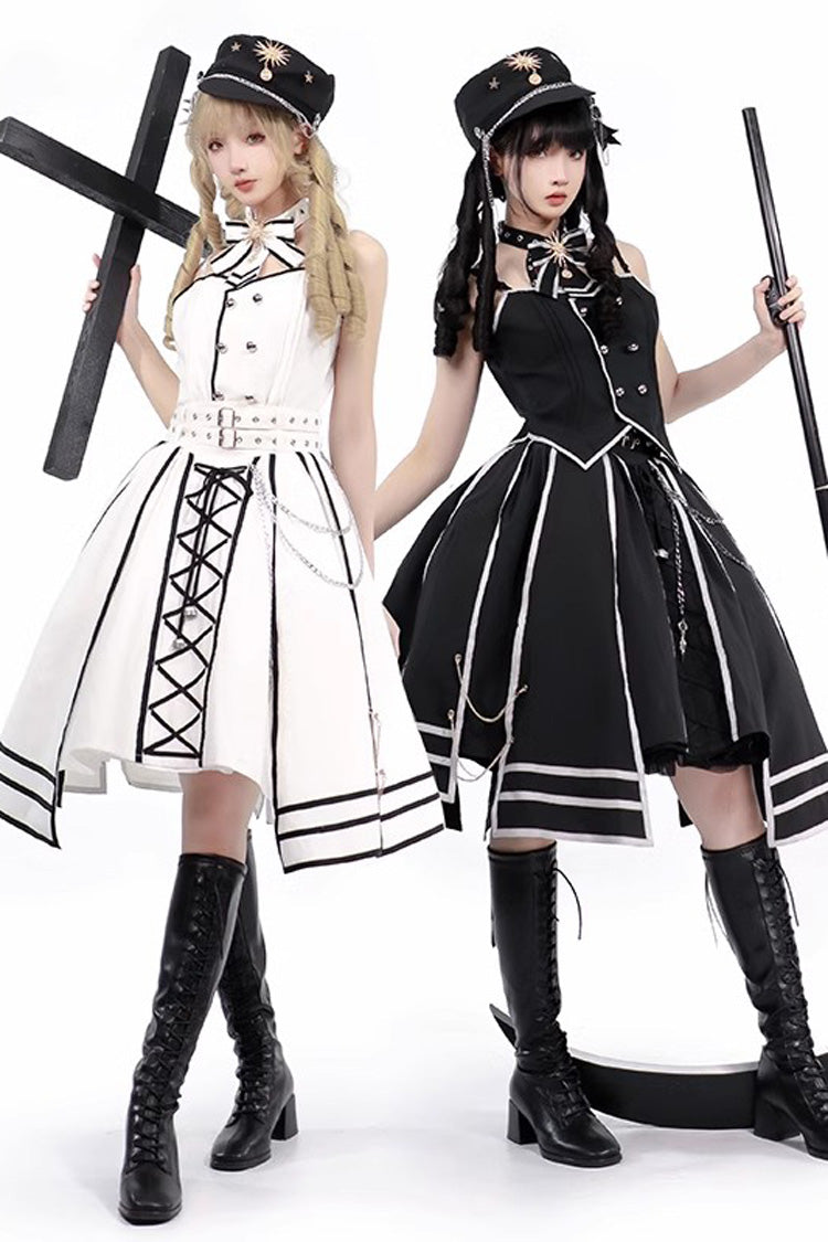 Judgement Knight Long Sleeves Print Bowknot Gothic Lolita Skirt Set 2 Colors