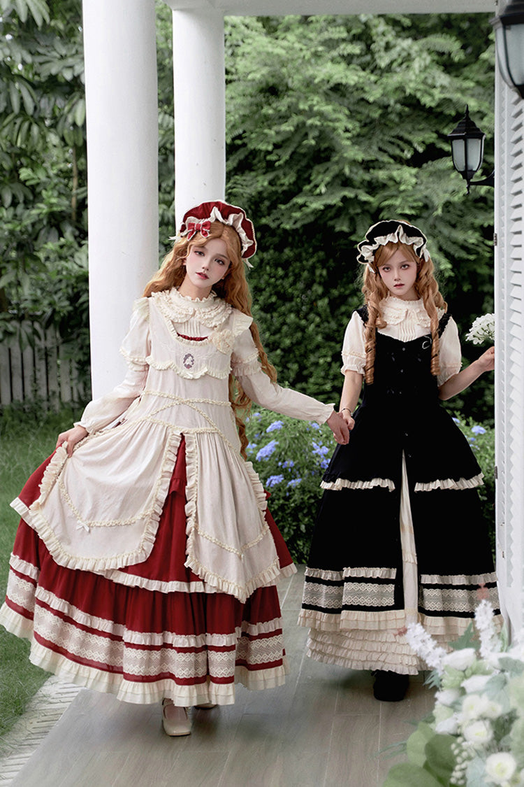 Black Lily Multi-Layered Ruffle Lace Classic Elegant Lolita Jsk Dress