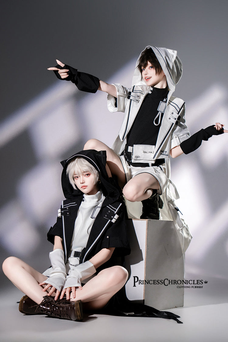 Black Functional Style Ouji Fashion Prince Handsome Lolita Shorts