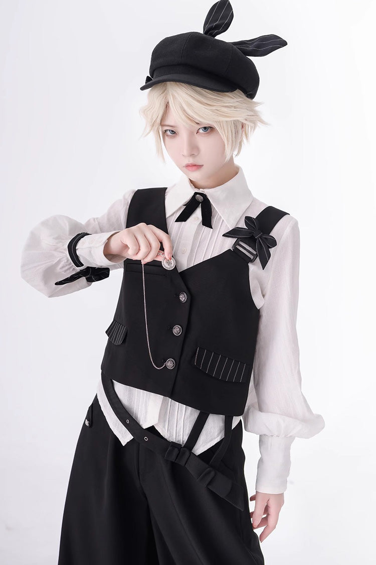 White Long Sleeves Secret Morning Paper Ouji Fashion Lolita Blouse