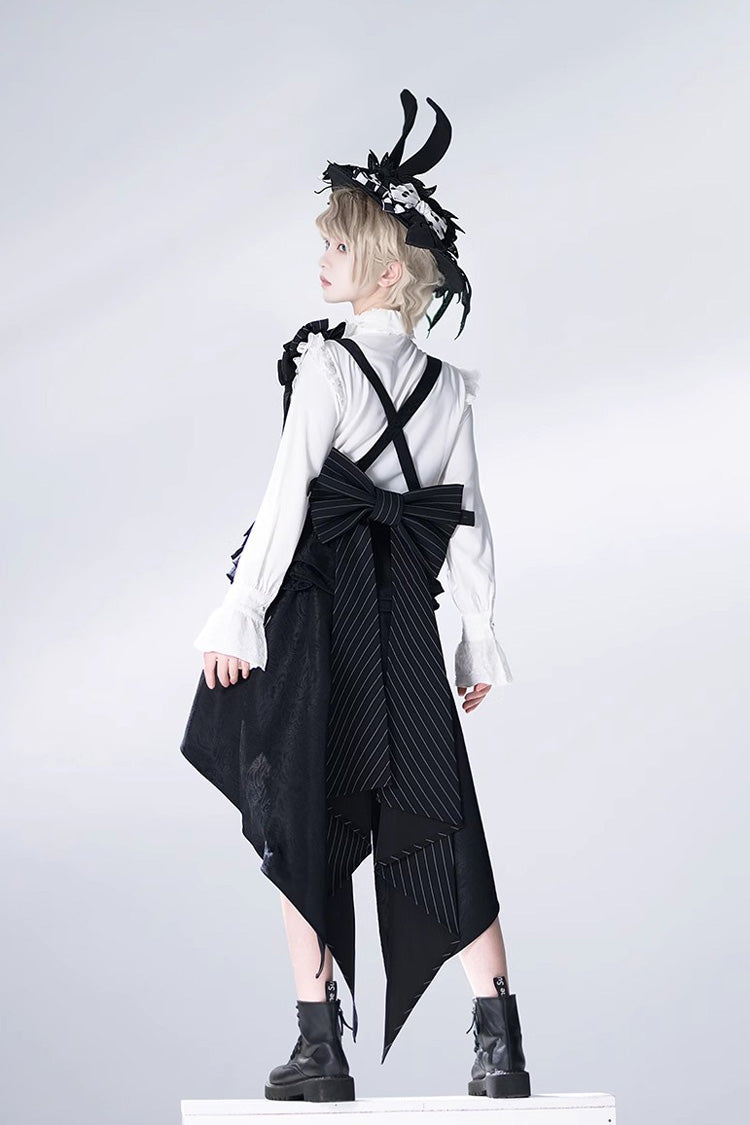 Black Rabbit Theater Jacquard Version Ouji Lolita Rabbit Ear Hat