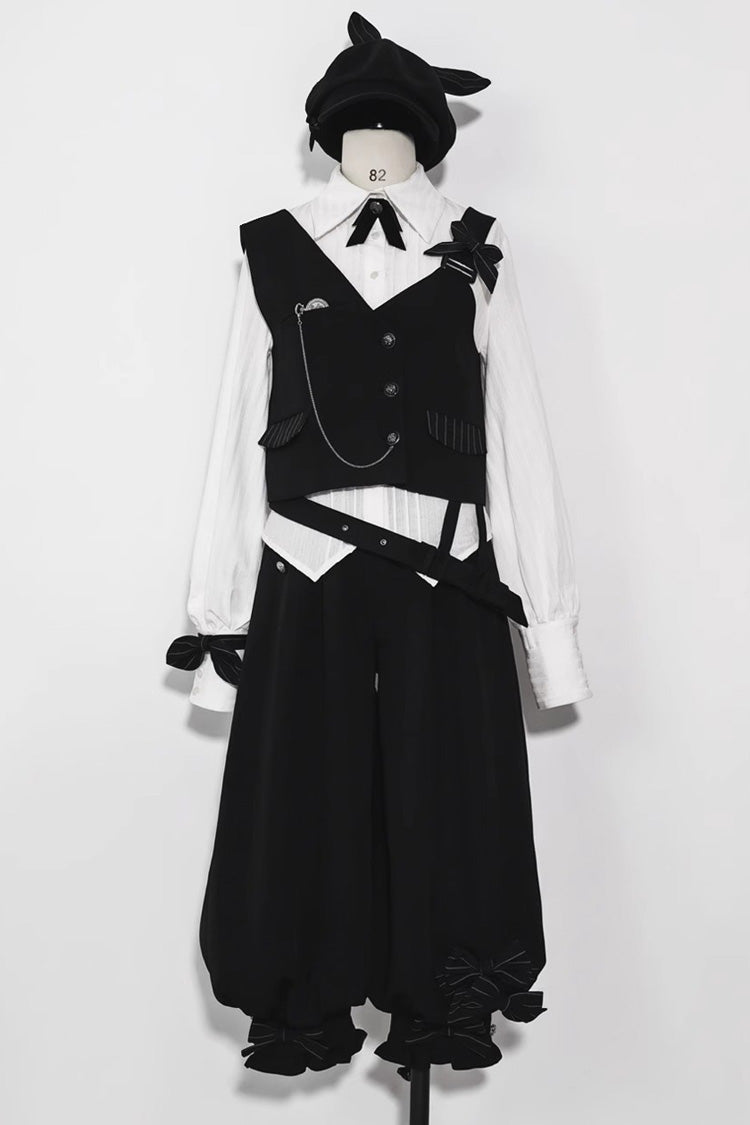White Long Sleeves Secret Morning Paper Ouji Fashion Lolita Blouse