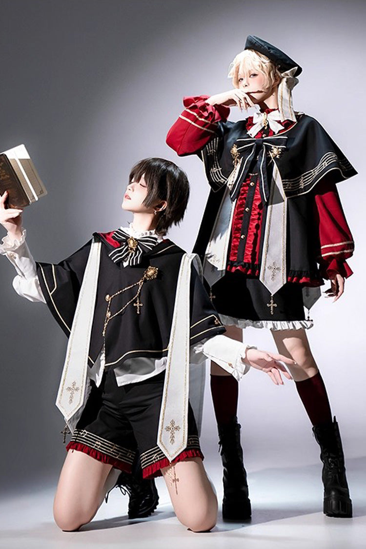 Black The Choir of The Church Ouji Fashion Gothic Prince Lolita Set (Older Brother Version)