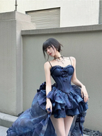 Hime Lolita Purple Bandeau Princess Ball Gown Costume Bow Fairy Culottes for Party
