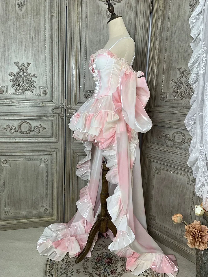 Hime Lolita Purple Bandeau Princess Ball Gown Costume Bow Fairy Culottes for Party