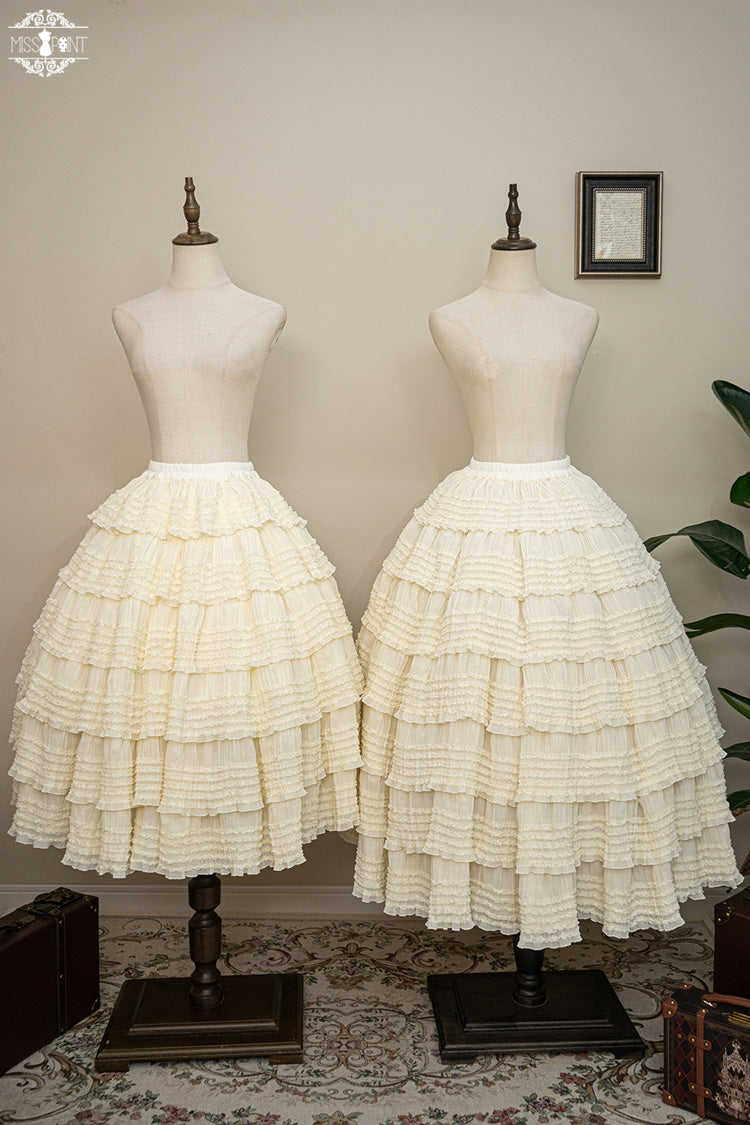 Cat Rose Tea Multi-layer Ruffle Sweet Lolita Skirt 3 Colors