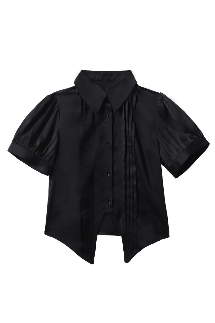 Black Deep Music Short Sleeves Gothic Elegant Ouji Lolita Four-piece Set