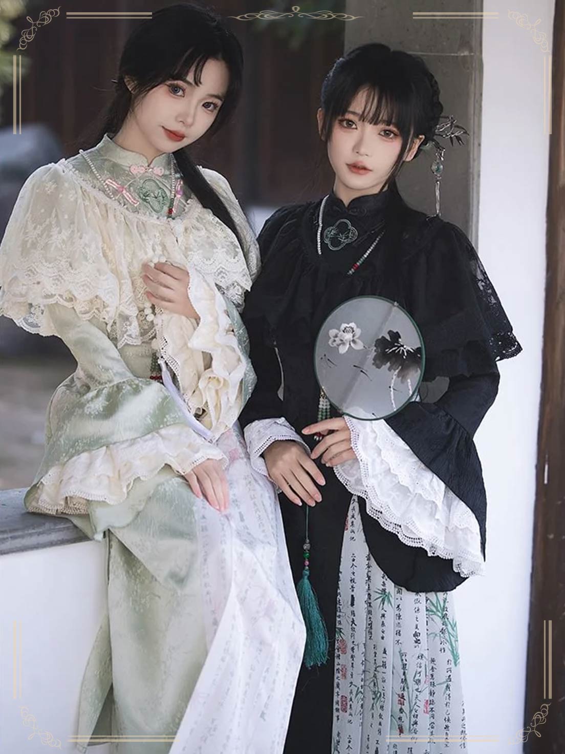 Classic Chinese Style Elegant Three Color Versatile Underwear Shawl for Spring and Autumn Blouse Shirt