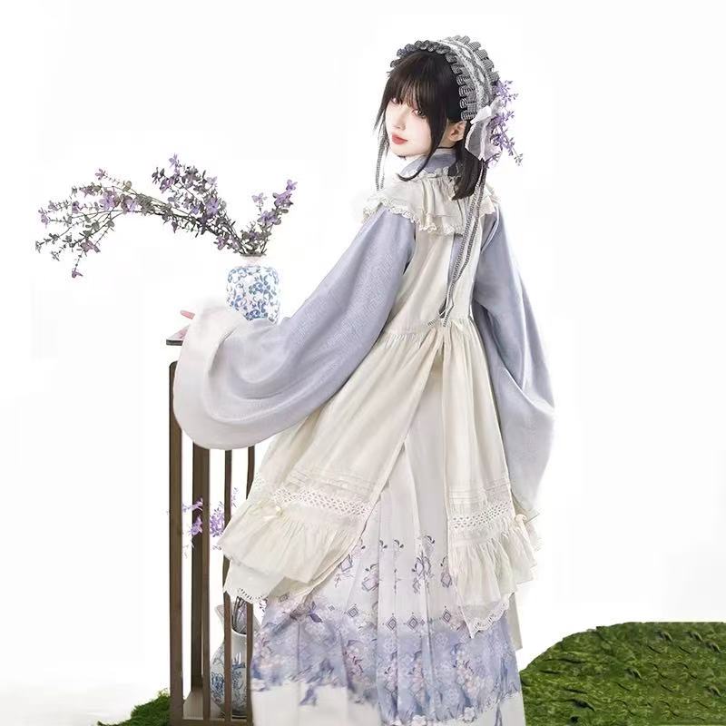 Design Concept:

Embody timeless elegance with this Classic Lolita OP dress set, designed for daily wear without compromising on vintage charm. The delicate light blue hue and refined silhouette create an aura of sophisticated grace, perfect for the modern classic Lolita enthusiast. This coordinated set includes a beautifully detailed one-piece dress, featuring subtle lace accents and a flattering cut that exudes understated elegance. Crafted from high-quality, comfortable fabrics, this ensemble is ideal fo
