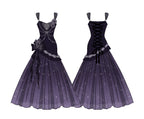 Design Concept
This enchanting Classic Lolita dress is crafted from luxurious purple velvet, offering a soft and elegant drape. Designed as a mermaid-style princess gown with delicate straps, it accentuates the silhouette while maintaining a graceful Lolita charm. Perfect for tea parties, cosplay events, or special occasions, the dress exudes sophistication and playful elegance. Its high-quality fabric ensures comfort, while the exquisite tailoring highlights every detail, making it a standout piece for any