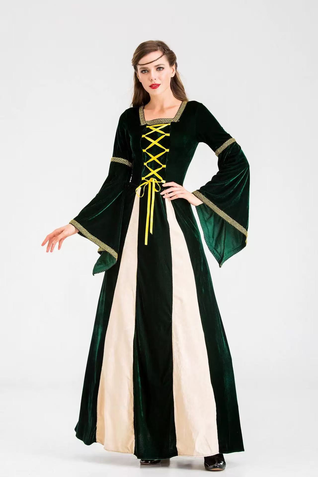 Design Concept
This Classic Lolita queen-style long gown features a luxurious plush four-way velvet fabric, creating a soft and elegant drape. The design is classic yet refined, with a fitted bodice and flowing skirt suitable for a queenly look. Available in five timeless colors, this dress is perfect for Halloween, themed parties, stage performances, and festive events. Its distinctive design differentiates it from similar products, offering a sophisticated take on cosplay with high-quality material and a 