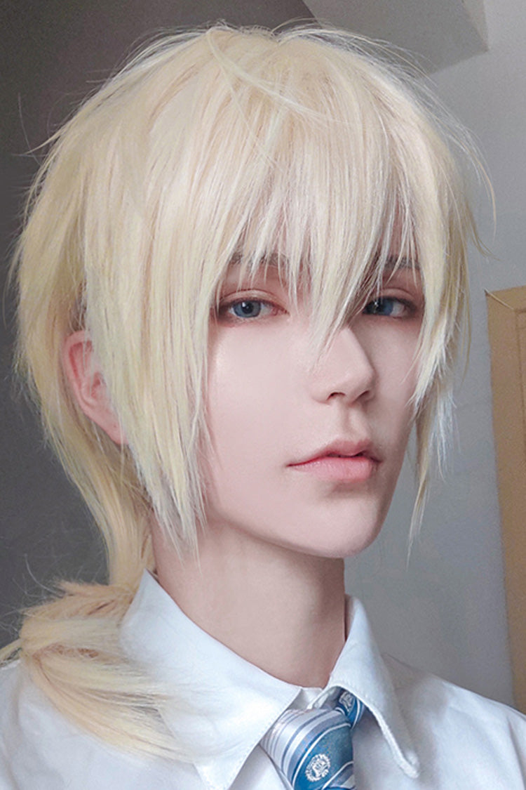 Fluffy Light Golden Ponytail Ouji Wig