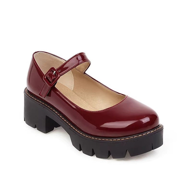 PU Leather Puppy Heel Classic Lolita Shoes 4 Colors