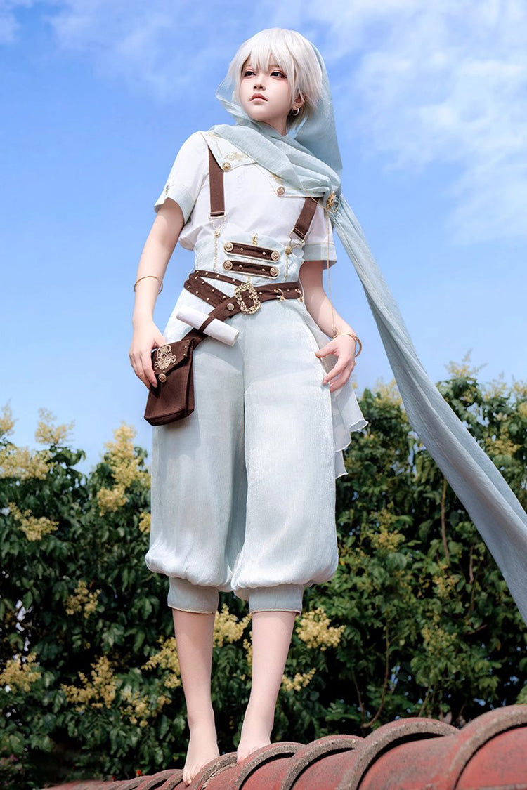 Galaxy Adventures Short Sleeves Elegant Prince Handsome Ouji Lolita Full Set