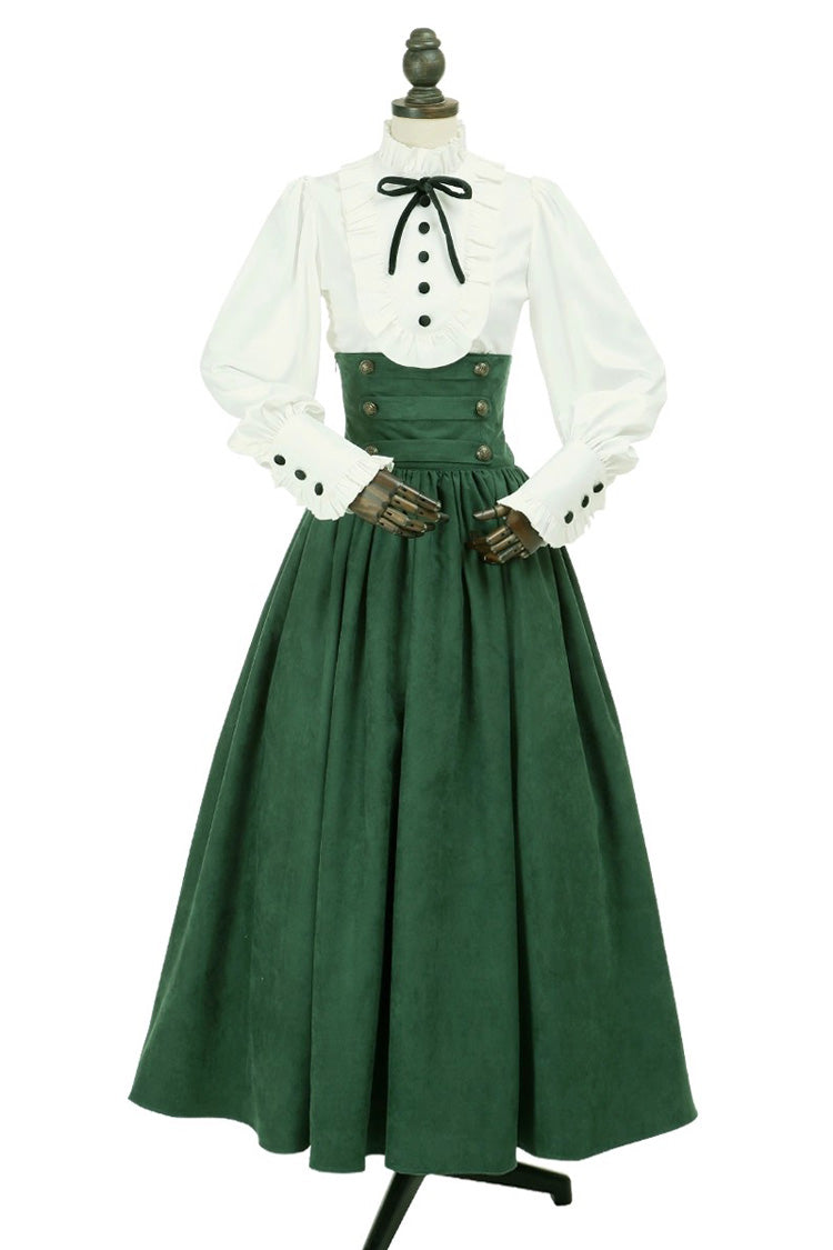 Magic Academy High Waisted Multi-Layered Ruffle Lace-Up Sweet Vintage Lolita Skirt 3 Colors
