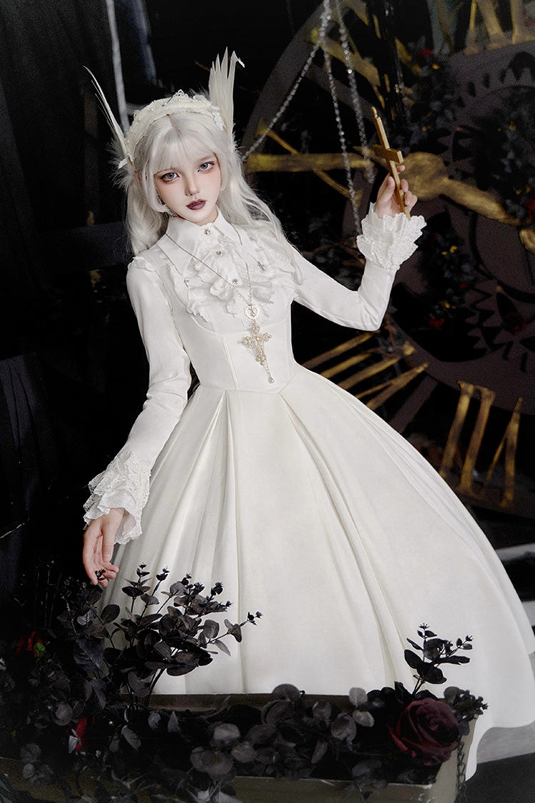Night Poems Embroidery Fishbone Gothic Lolita Corset Dress 2 Colors