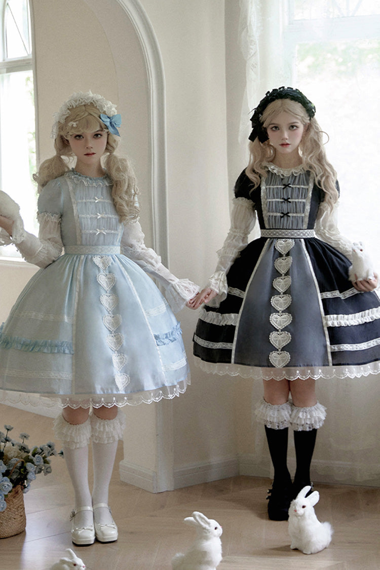 Wish Heart Short Sleeves Cardigan Bowknot Sweet Princess Lolita Jsk Dress 2 Colors