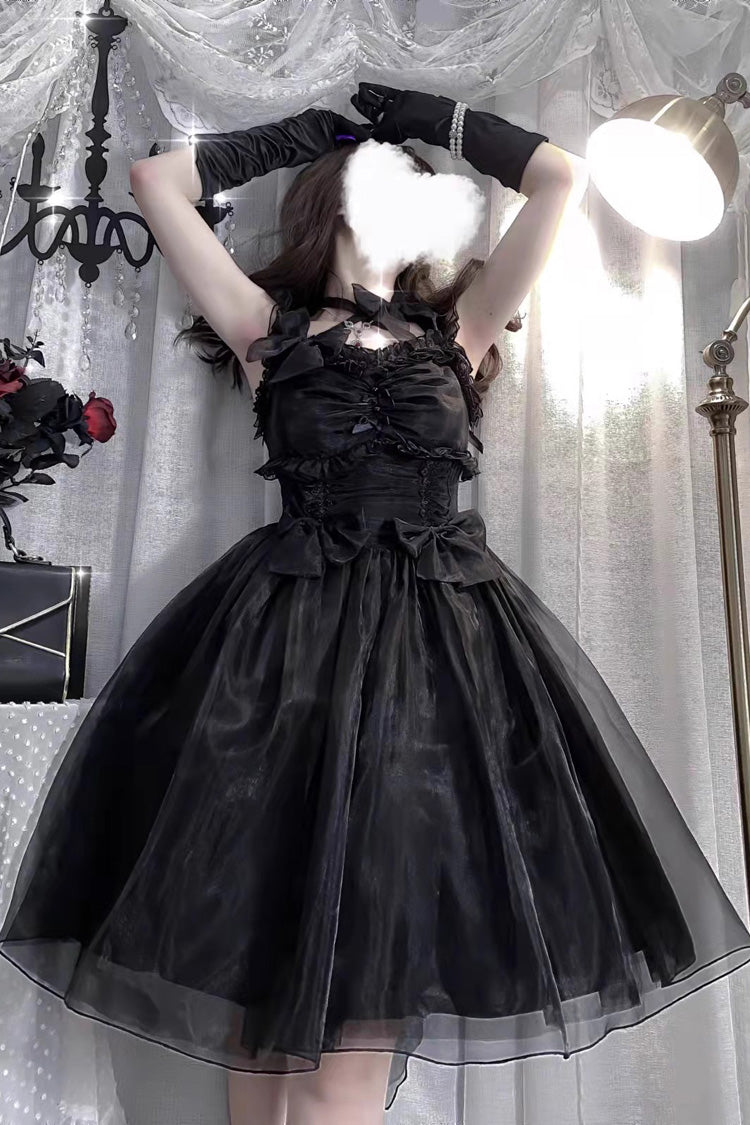 Spring Confession Ruffle Bowknot Mesh Sweet Lolita Jsk Dress (Long and Short Version) 2 Colors
