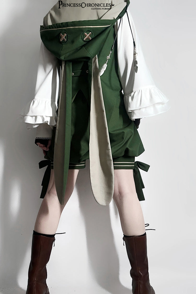 Green Rabbit Feather Sweet Prince Handsome Ouji Lolita Vest